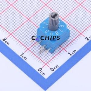 BHR-10H1 Rotary Encoder Switch Through hole Component (THT) Switch 10 True Code - Product Image 1