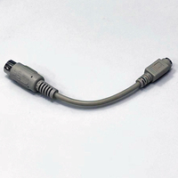 6,0 Zoll PS/2 Tastatur-Maus-Splitter Verlängerungskabel 28AWG Vergoldete Leiter Stecker auf Buchse Beige PVC-Ummantelung CE für Computer