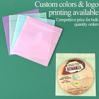 SUNSHING Fundas para CD y DVD al por Mayor, Sobres Blancos de Papel para CD, Material No Tejido, Funda de Plástico Reutilizable de Doble Cara para Discos
