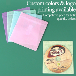SUNSHING Wholesale CD DVD Sleeves <b>White</b> Paper CD <b>Envelope</b> Holder Non-Woven Material Double-Sided Refill Plastic Sleeve for Discs - Product Image 5