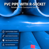Viehzucht-Bewässerung ISO 9001 DN75 bis DN500 Blau Grün Grau Gummiring-Muffe Hochdruck Langlebiges PVC-Bewässerungsrohr
