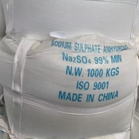 Sulfate de sodium anhydre de qualité industrielle Na2SO4 99% PH 6-8 pour l'industrie textile, conditionnements de 25/50/1000 kg, durée de conservation de 24 mois