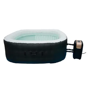 2022 new design manufacture square hot tub spa 4 person inflatable spa hot tub portable hot tub swim spa