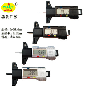 AHEAD Digital Depth <b>Gauge</b> 0-25.4mm 0.01mm Resolution Tire Tread <b>Measurement</b> <b>Tool</b> - Product Image 1