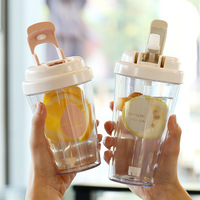 Gobelet en plastique réutilisable, écologique, isolé, design moderne, grande capacité, double paroi, sûr pour le café, le jus, utilisation en extérieur