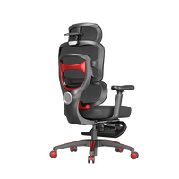 Chaise de jeu pivotante multifonctionnelle industrielle haut de gamme avec dossier en maille, siège en tissu et fonction de massage pour les gestionnaires et les jeunes employés