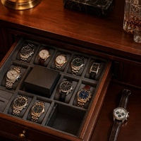 Caja de Regalo para Reloj Hecha a Mano de Lujo, Caja de Embalaje de Cartón Rígido Premium con Logotipo Personalizado, Juego de Caja para Reloj y Joyería Personalizada