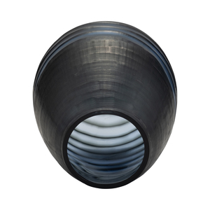 Vaso ovale contemporaneo in vetro per l'arredamento del soggiorno, elegante elemento decorativo da tavolo - Product Image 6