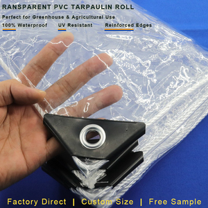 4x6ft rõ ràng PVC Tarpaulin cuộn cho không thấm nước UV kháng gia cố cạnh nhỏ có kích thước trong suốt vải nhà máy trực tiếp giá - Product Image 2