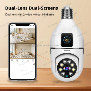 Hongnaer 2K 4MP không dây thông minh E27 Bóng đèn an ninh IP PTZ máy ảnh towell hopeway <span class=keywords><strong>360</strong></span> độ 2.4G 5g <span class=keywords><strong>Wifi</strong></span> Kép ống kính CCTV Bóng đèn máy ảnh - Product Image 4