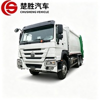 Camion de compression des déchets lourd de 18 m³ HOWO 6x4 pour le transport des déchets domestiques urbains