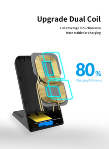 Chargeur sans fil magnétique 15W, support vertical antidérapant en silicone pour la maison, le bureau et les jeux - Product Image 6