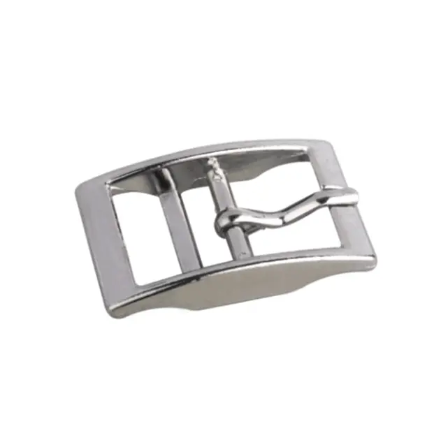 Zinc alloy double bar pin buckle dog leash belt clip silver metal buckle for dog collar