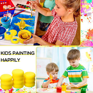 Encerado de coche, zapatos de pintura para niños, esponja de limpieza redonda amarilla, colores personalizados, arte artesanal, esponja para platos de cocina limpios - Product Image 5