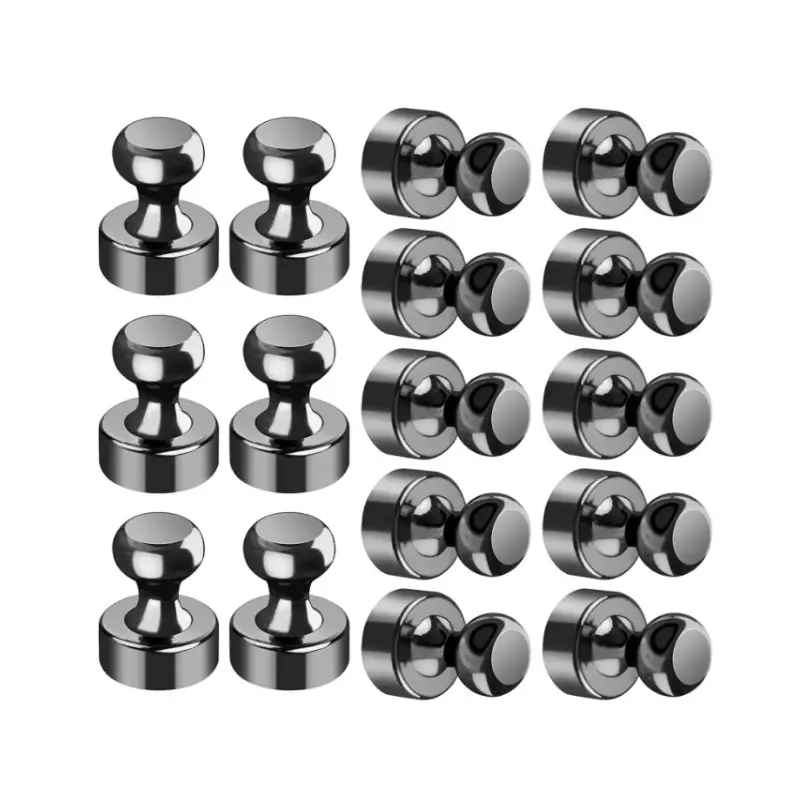 Heavy Duty Custom Size Stalen Magnetische Push Pins Grote Punaise Magneten Met Anti-Kras Pad