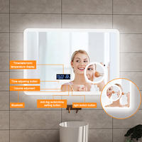 Cermin Dinding Kamar Mandi Yehlia Anti Kabut Anti Pecah dengan Memori Kecerahan Sensor Sentuh Cermin LED Pintar dengan Lampu