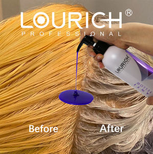 LOURICH Professional Purple Shampooing-Anti-jaunissement pour cheveux blonds/gris, correcteur cuivré, 500ml Salon Size - Product Image 1