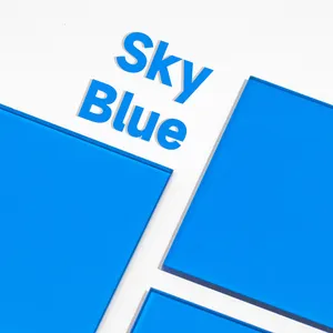 Sky Blue 3mm/5mm Acrylic Sheet Raw Material Transparency Acrylic Customized Plexiglass Sheet Processing 3mm/5mm