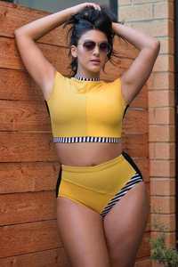 Fat Women Two Pieces <strong>Swimsuit</strong> Hot Selling and the United States Large Size High Waist <strong>Tankini</strong> Short Sleeve for Fat Lady <strong>Swimsuit</strong>