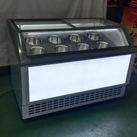 Congélateur commercial, vitrine réfrigérée pour crème glacée, yaourt glacé, réfrigérateur, vitrine, congélateur profond