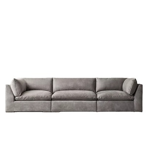 Venta al por Mayor, Nuevo Diseño Moderno Italiano, Juego de Muebles Modulares de Cuero Costera con Base de Roble para Sala de Estar, Diseños de Lujo - Product Image 1