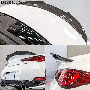 For Q60 Q60S Coupe PSM Style Carbon Fiber Rear Spoiler Trunk Wing 2013-2023 Carbon Fiber - Product Image 6