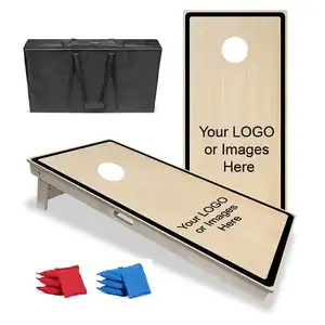 Corn Hole Professional Cornhole Board Set 4 FT Made Of Premium Plywood Customized Printing Board With OEM LOGO Or Pictures