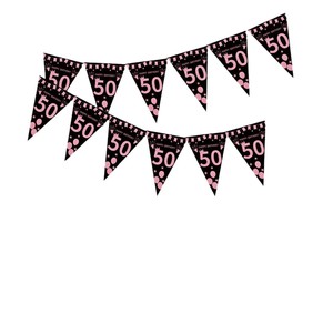 Guirnalda de Cumpleaños con Diseño de Estrella de la Banda Blackpink, Decoración Triangular de Papel para Fiestas de 16, 21, 30 y 50 Años, Accesorios Desechables para Decoración de Locales - Product Image 5