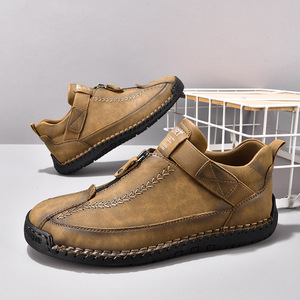 Zapatos de Hombre de Cuero PU, Mocasines Casuales Sin Cordones, Zapatos de Cuero Transpirables, Zapatos Planos de Moda para Hombre, Mocasines de Trabajo, Tallas Grandes - Product Image 2