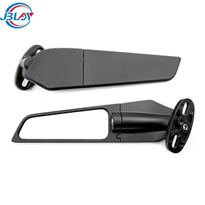 Street Racing Motorbike Side Mirrors Suitable for YZF R15 R3 R25 NMAX155 Big Size Motorcycle Fixed Wing Rearview Mirrors