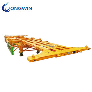 Platte oplegger container 20ft 40ft 45ft stalen skelet semi-trailer master container transport <span class=keywords><strong>chassis</strong></span> - Product Image 2