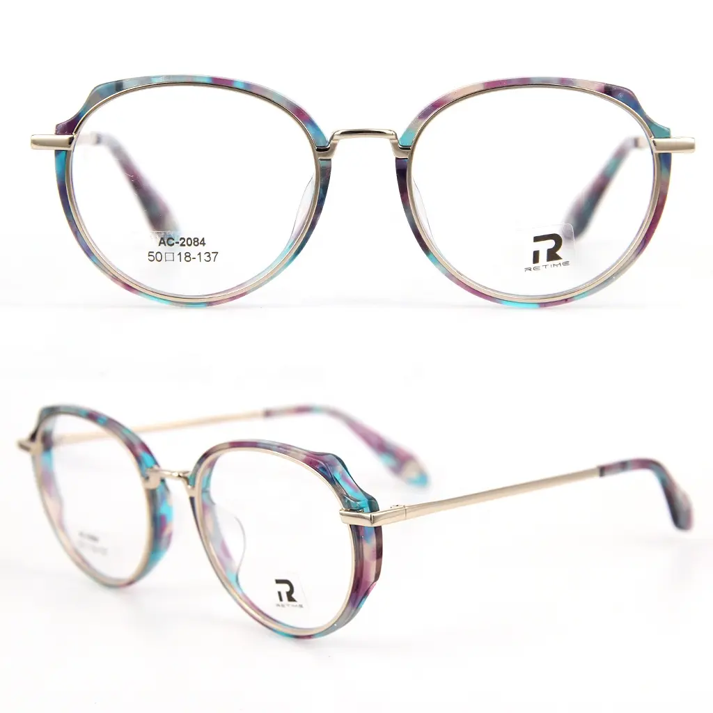 New Glasses Frame Women Good Quality New Arrivals Memory Titanium Half Oversized Vintage Glasses Frames For Woman