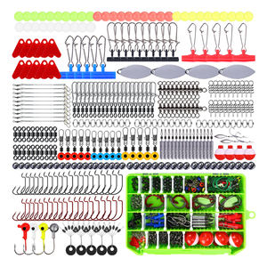 Kit d'accessoires de pêche WEIHE 329 pièces, combo d'accessoires de pêche, hameçon, plomb, anneau séparateur, <span class=keywords><strong>flotteur</strong></span>, stoppeur d'hameçon, boîte à pêche, ensemble de pêche - Product Image 1