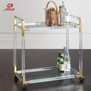 Chariot de service en plexiglas acrylique, barre de jus, chariot de service pour la décoration de la maison, livraison gratuite - Product Image 6