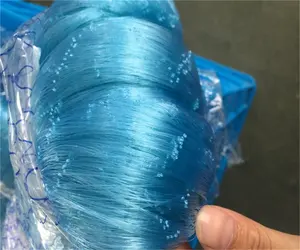 Rede de pesca de náilon, âncora de ouro, azul, torção, redes de garrafas fortes, redes de corda de monofilamento de nylon