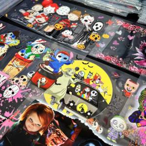 Offre Spéciale <span class=keywords><strong>Halloween</strong></span> UV Cup Wraps avec des caractéristiques de dessin animé Autocollants PET imperméables et lavables pour bouteilles de tasses - Product Image 3
