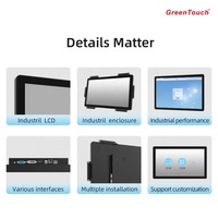 Nouvel écran tactile capacitif de 27 pouces avec interface USB/DVI, moniteur LCD industriel intégré avec indice de protection IP65