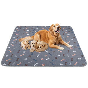 <b>Repeatable</b> Washable Dog Urine Pet Pad Mat Water Absorbing Anti-Slip Waterproof Diaper with Print Pattern - Product Image 1