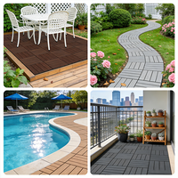 Planches de terrasse composites anti-fissures personnalisées DIY, dalles de terrasse composites WPC