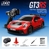 Voiture RC de drift JXC GT3RS PO4302 RTR 1/43 4WD 2,4 GHz avec télécommande entièrement proportionnelle, mini véhicule de course avec gyroscope et lumières LED