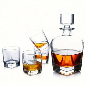 Decantador de Whisky de Cristal Transparente sin Plomo, Estilo Americano, de Grado Alimenticio, Tamaño Grande, con Juego de Vasos, Venta al Por Mayor - Product Image 1