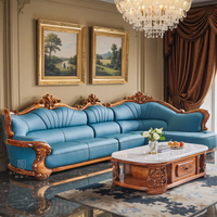 Nouveau canapé d'angle en cuir véritable de style chinois avec accents en bois noir Bofei Te D073, canapé en forme de L pour grandes maisons, sans formaldéhyde