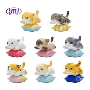 Lot de figurines animées de 3 à 5cm, 8 pièces par lot, jouets mignons, animaux, chats, mini taille, Gachapon, boîte à oeufs, dessin animé, figurine <span class=keywords><strong>manga</strong></span> - Product Image 1