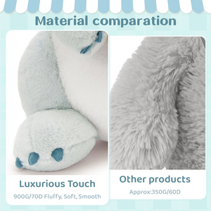 Nouvelle conception de peluche <span class=keywords><strong>dinosaure</strong></span> bleu clair qui brille dans le noir pour les enfants, compagnon d'enfance, cadeau de fête d'anniversaire - Product Image 4