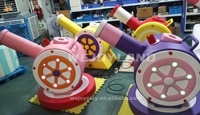 Canon à balles interactif LED personnalisé pour enfants, lanceur d'air, équipement de jeu intérieur, aire de jeux souple pour enfants, zone de divertissement