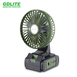 New Design Popular <strong>GDLITE</strong> 8081 Solar Rechargeable Power Electric Fan USB Discharge AC/DC Fan with Solar Panel - Product Image 2