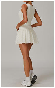 Pakaian olahraga wanita, 2025 renda elegan bersirkulasi dua dalam satu pakaian olahraga Golf pakaian tenis seksi dengan celana pendek - Product Image 4