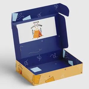 Kotak pengiriman surat karton kustom mewah kotak pengiriman kertas bergelombang kemasan karton kotak kardus bergelombang