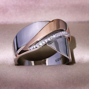 CAOSHI Exaggerated Personality <strong>Silver</strong> Retro Large <strong>Rings</strong> Style Luxury Crisscross <strong>Statement</strong> Punk <strong>Rings</strong> Women - Product Image 5