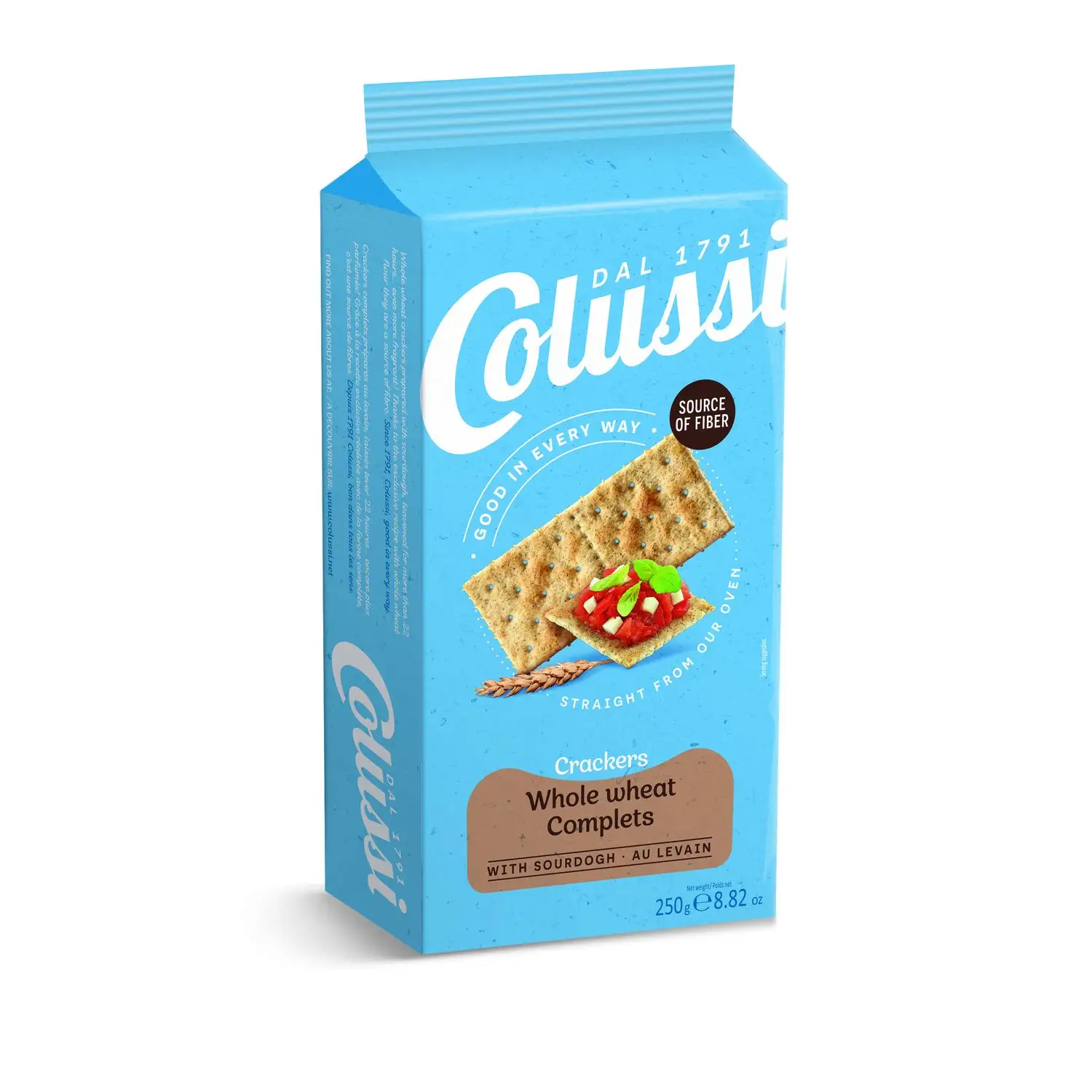 Whole some Nutritional Snack - COLUSSI Vollkorn cracker 250G x 20 Stück-Italiens feinste in jedem Biss